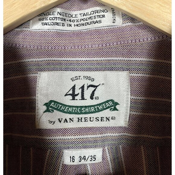 Van Heusen 417 Button Down Shirt Size 16 34/35 XL - Picture 3 of 3